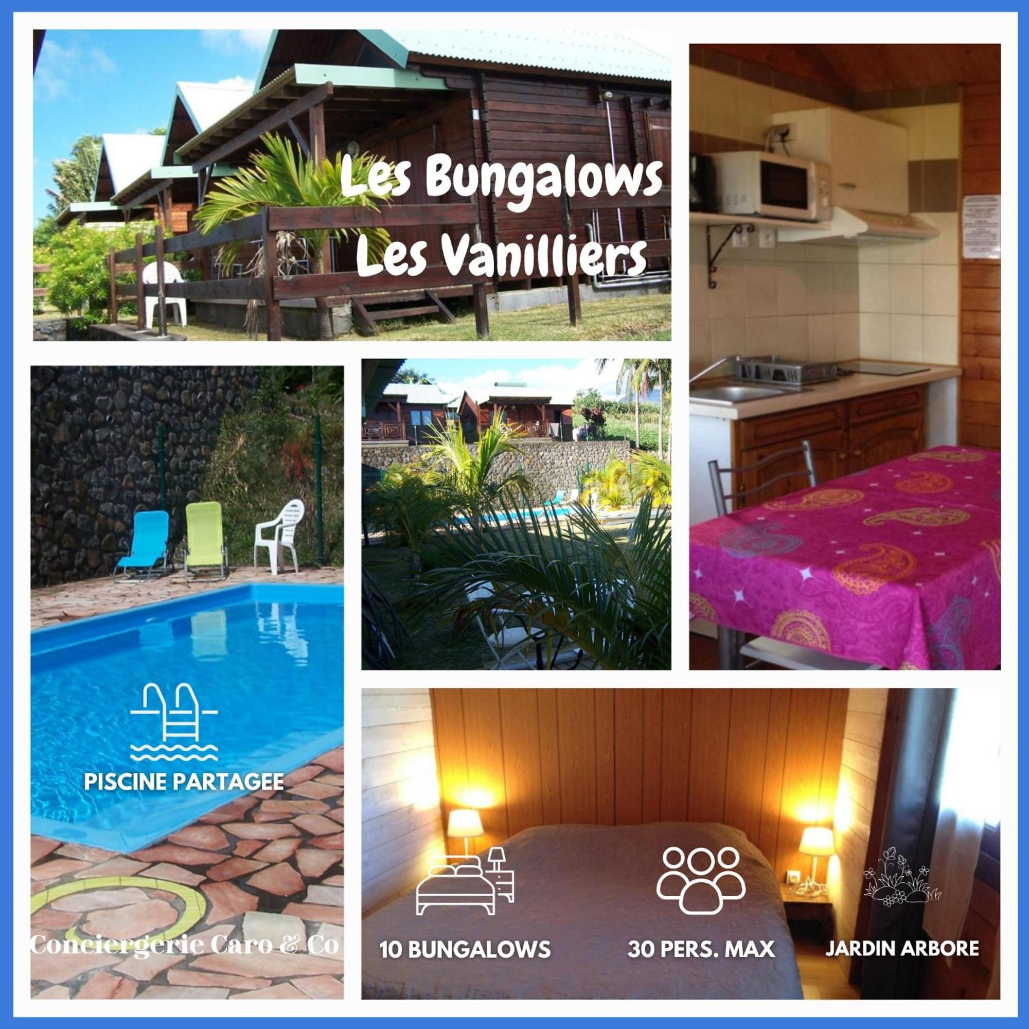 Les Bungalows Les Vanilliers, Sud Sauvage Avec Piscine Saint-Joseph Exterior photo